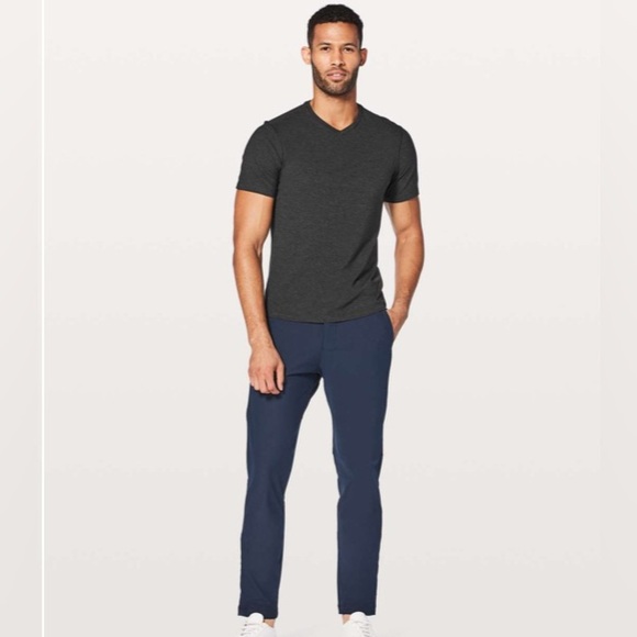 Mens Lululemon 5 Year Basic V grey/blue size large - Picture 1 of 8